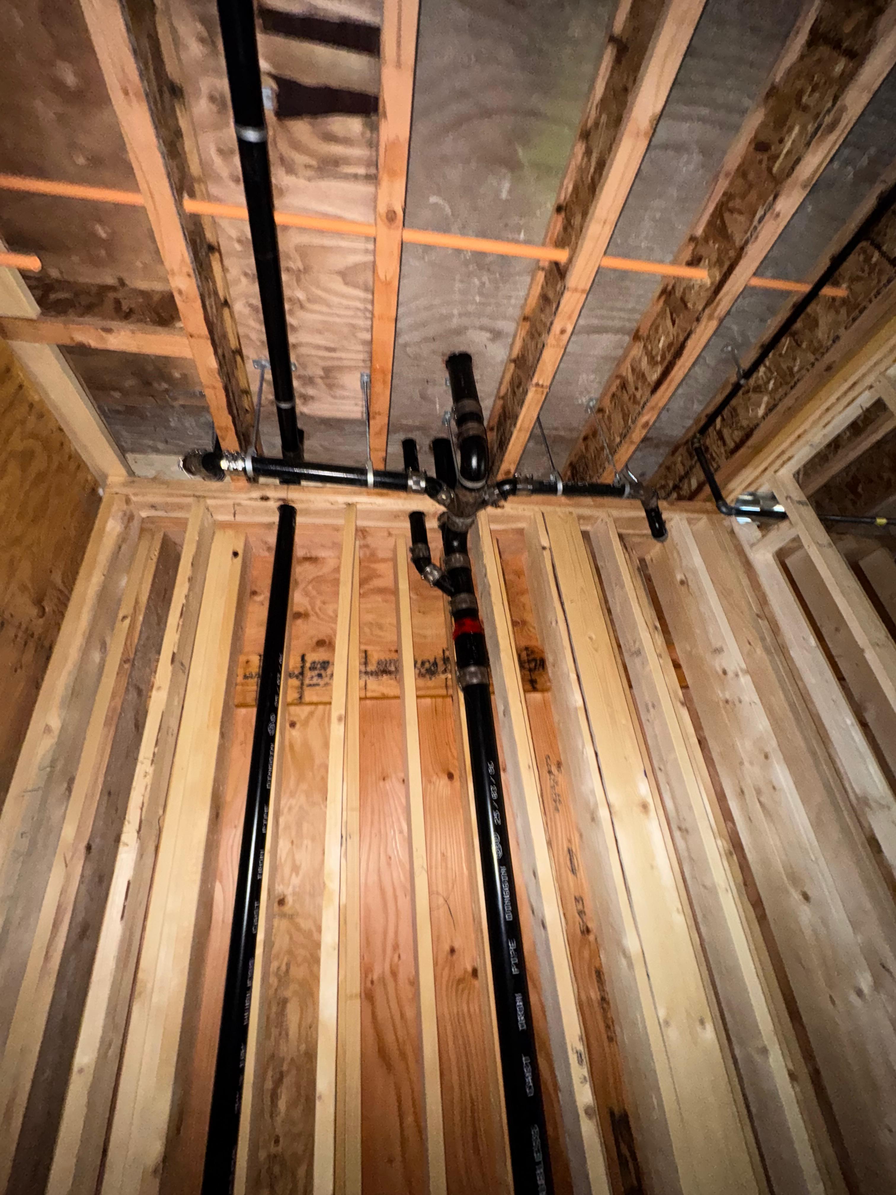 Commercial pipe installation project